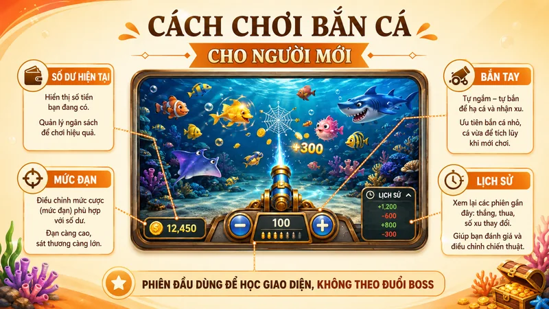 Hướng dẫn cách chơi bắn cá cho người mới