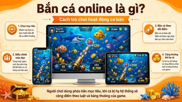 Bắn cá online là gì và cách trò chơi hoạt động