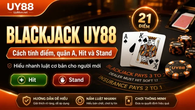 Cách tính điểm và sử dụng Hit Stand trong Blackjack UY88