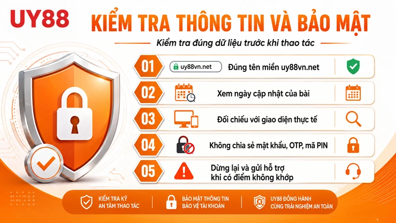 Kiểm tra tên miền và bảo vệ thông tin tài khoản UY88