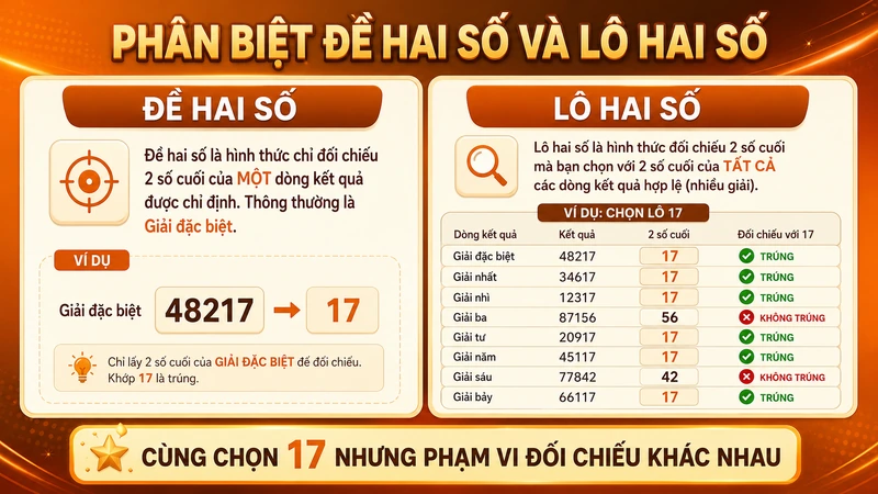 Phân biệt lô hai số và đề hai số UY88