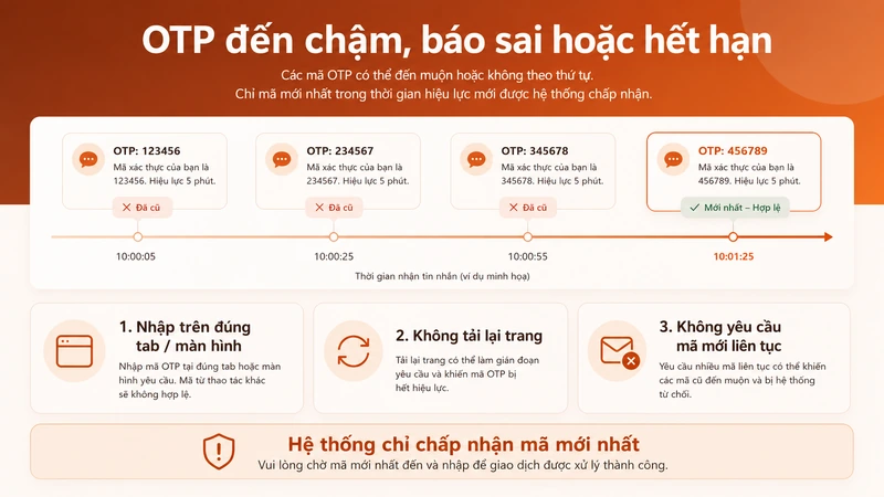 Cách xử lý OTP UY88 đến chậm báo sai hoặc hết hạn