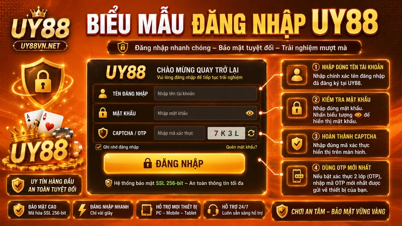 Cách xử lý lỗi không đăng nhập được UY88
