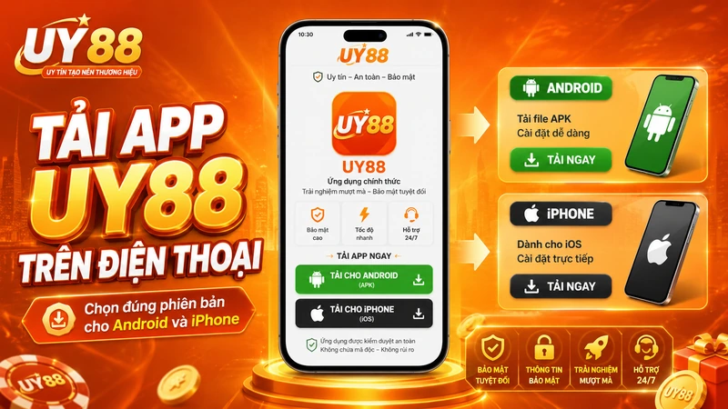 Trang tải UY88 dành cho Android và iPhone