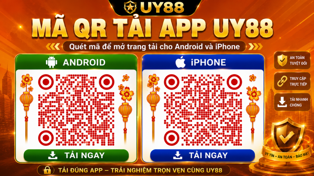 Mã QR tải UY88 cho Android và iPhone