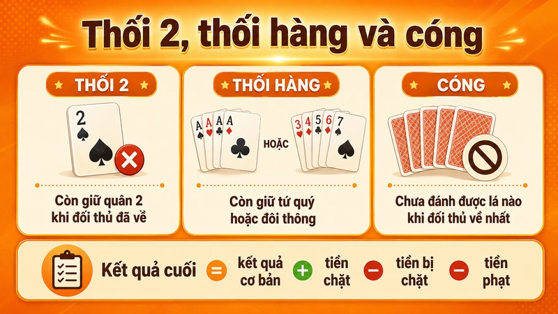 Phân biệt thối 2 thối hàng và cóng trong Tiến Lên miền Nam