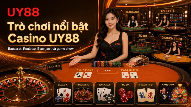Các trò chơi trong khu vực Casino UY88