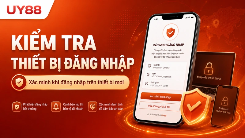 Xác minh tài khoản UY88 khi đăng nhập trên thiết bị mới