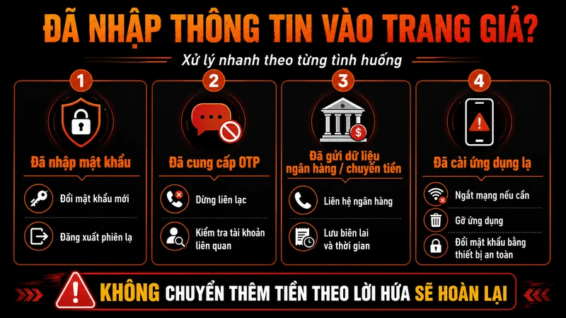Cách xử lý khi đã cung cấp thông tin cho website UY88 giả mạo